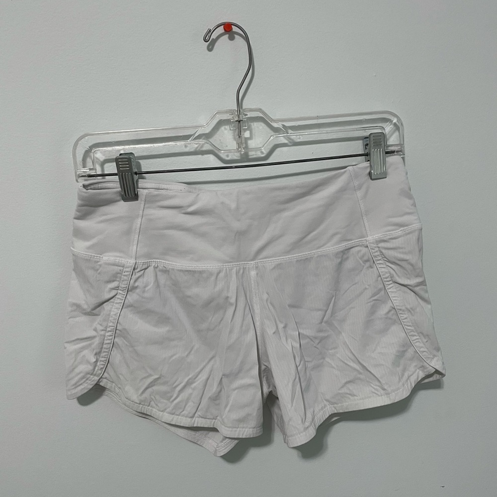 Lululemon Speed Up Short 4” White